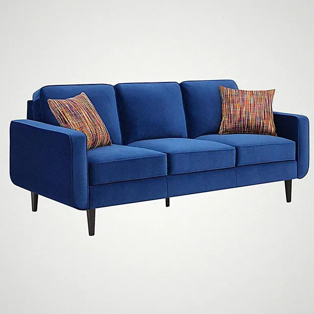 SOFA W / 2 PILLOWS-ROYAL BLUE