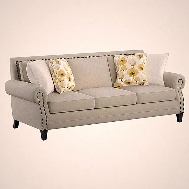 SOFA W / 4 PILLOWS-BEIGE