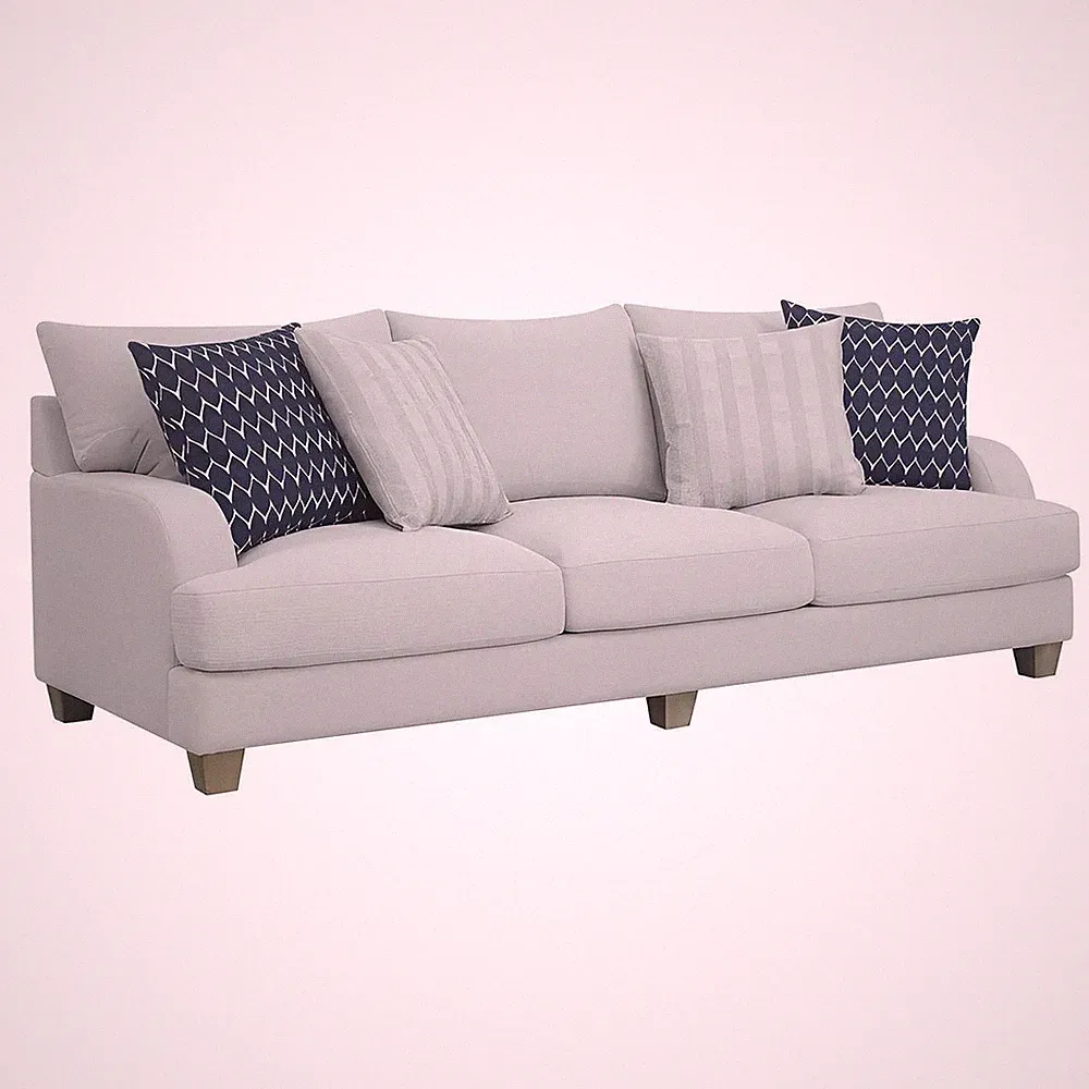 SOFA W / 4 PILLOWS-GREY
