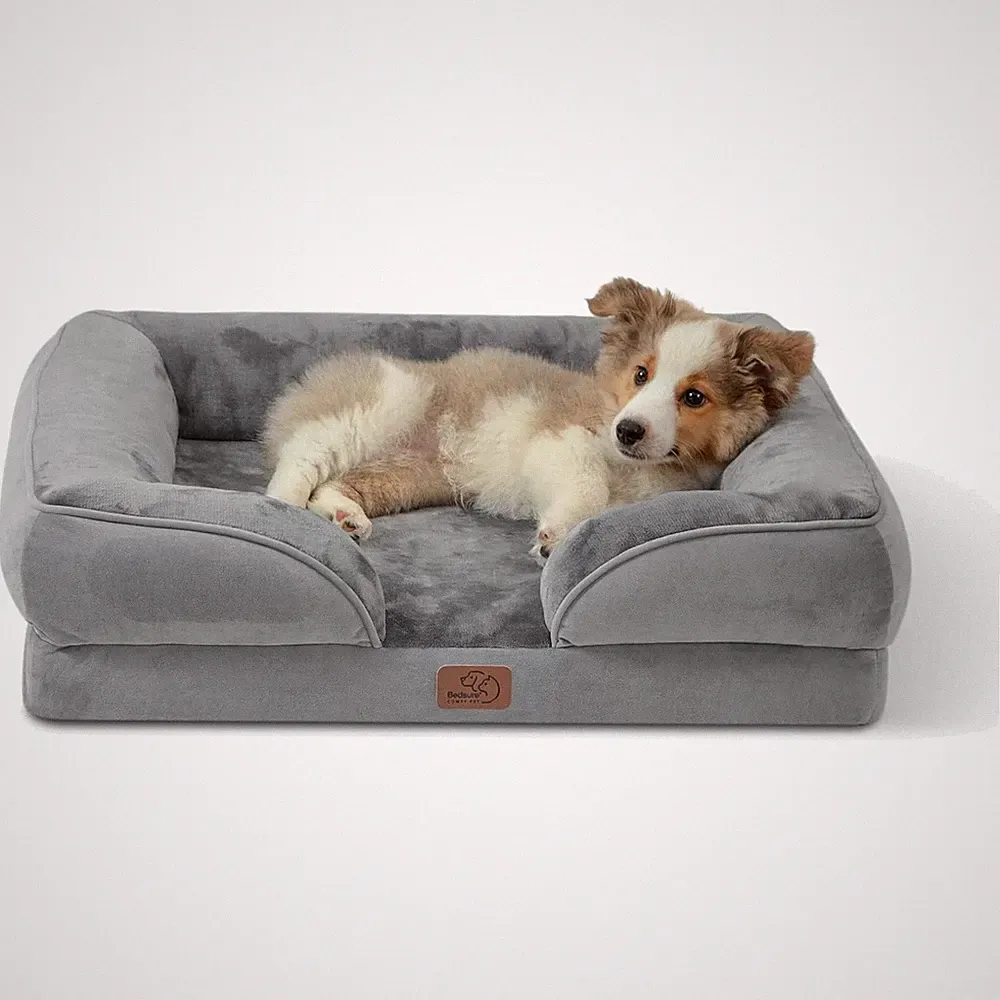 Soft and Supportive Pet Bed - 28'' Orthopedic Washable Sofa for Medium Dogs/Cats