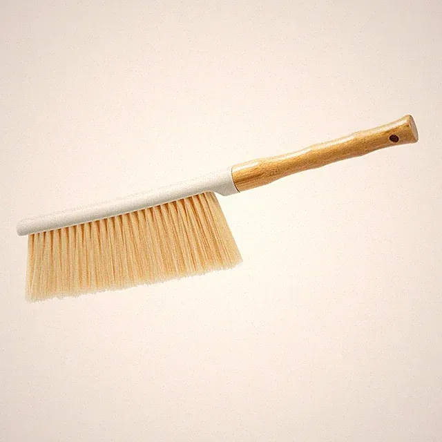 Soft Bristle Brush with Extended Handle for Dust Cleaning on Beds and Sofas
