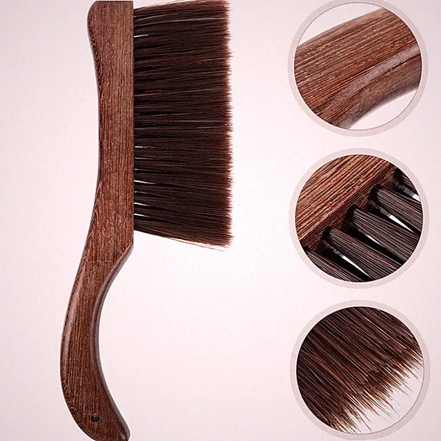Soft Bristle Dust Removal Brush with Wooden Handle for Car Sofa and Bed Cleaning