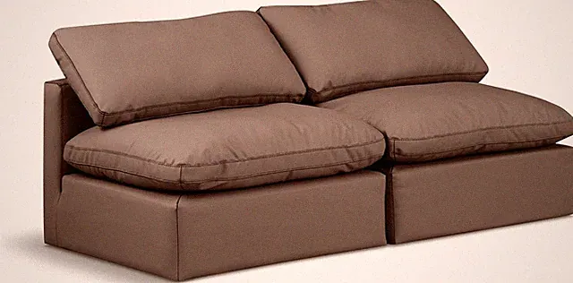 Soft Brown Vegan Leather Modular Sofa - Indulge Collection