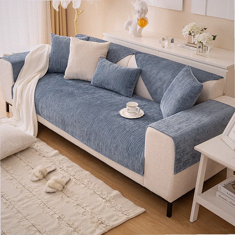 Soft Corduroy Sectional Sofa Couch Cover Multi-Size for Armrest Loveseat 3 Seats