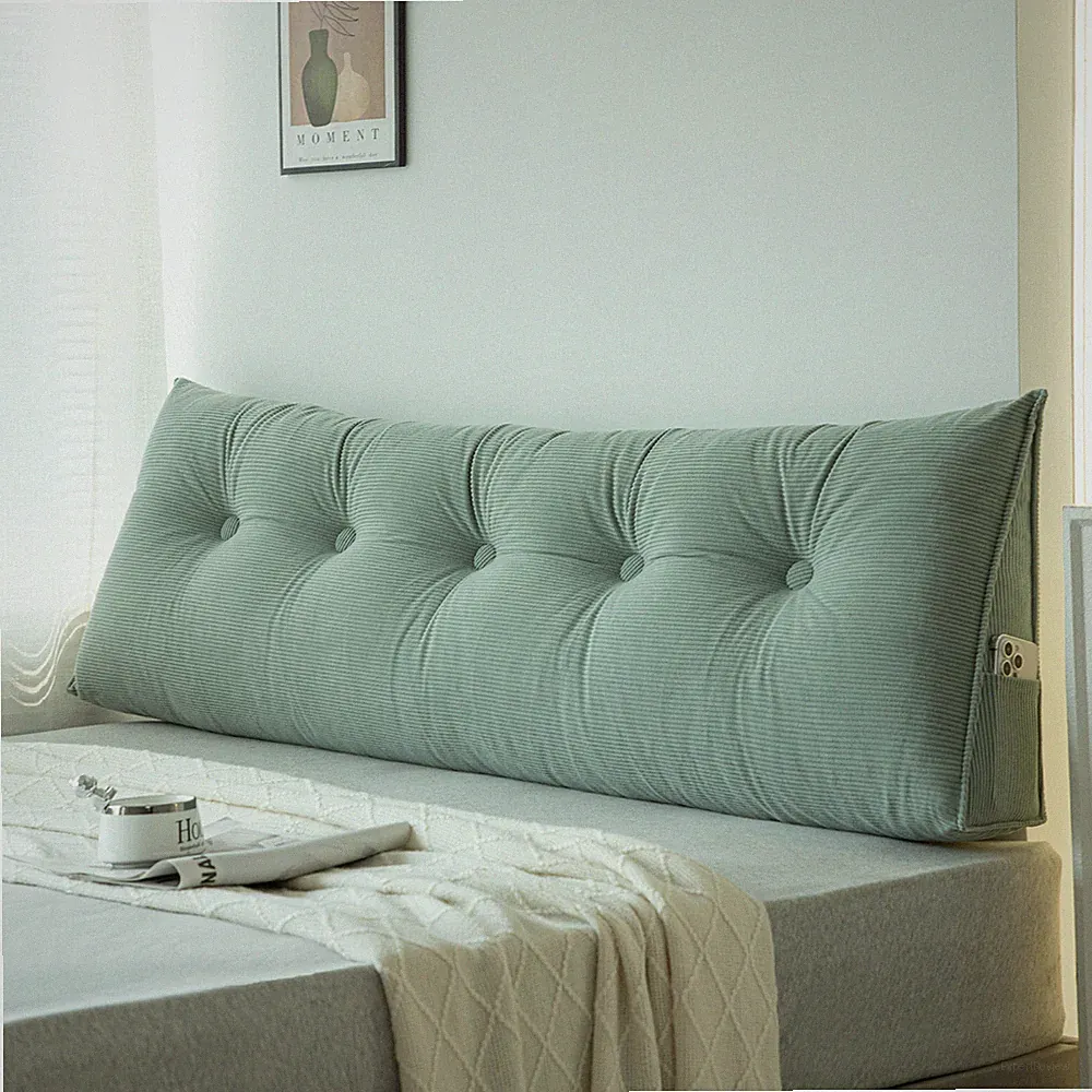 Soft Couch Bed Back Cushion Ergonomic Triangular Headboard Pillow for Relaxing