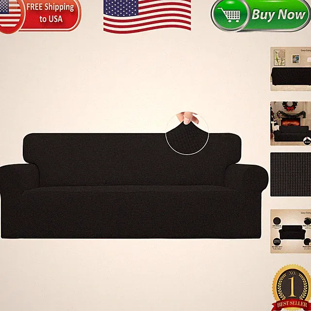 Soft Elastic Bottom Sofa Cover - Machine Washable & Available in Multiple Sizes