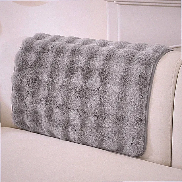 Soft Faux Fur Dog Couch Cover Non-Slip Multi-Use Machine Washable Pet Protector