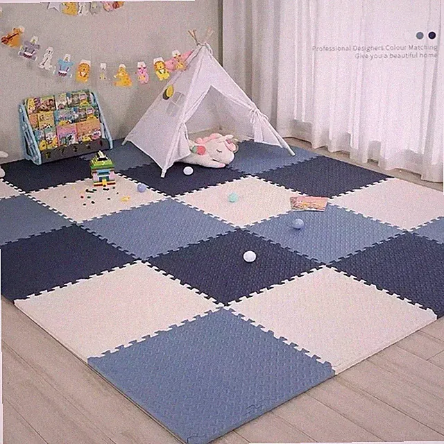 Soft Non Toxic Baby And Kids Play Mat EVA Foam Floor Interlocking Tiles Playroom