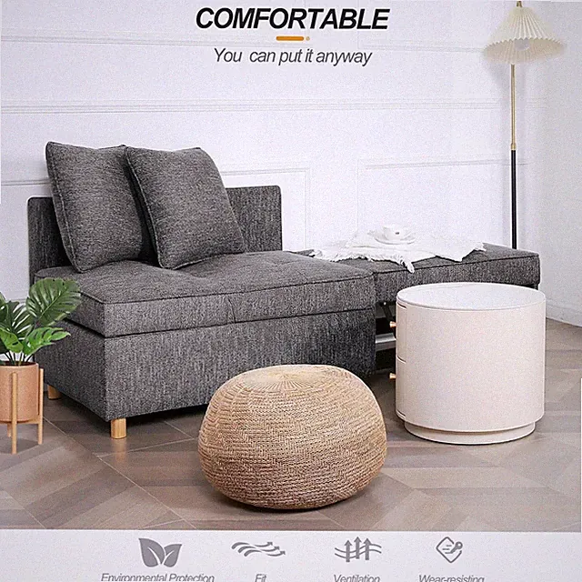 Soft Sleeper Lovesaet Sofa w/Adjustable Backrest Folding Ottoman Sofa Bed Chair