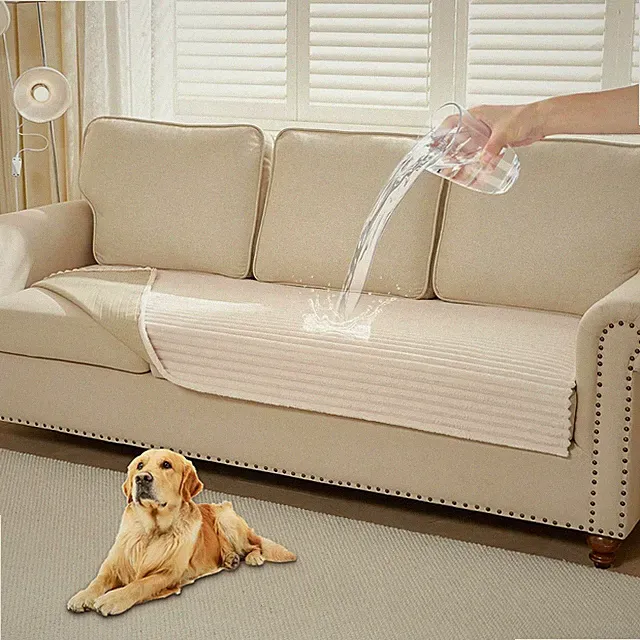 Soft & Stylish Faux Fur Couch Cover for Dogs - 3 Cushion, Washable, Waterproof