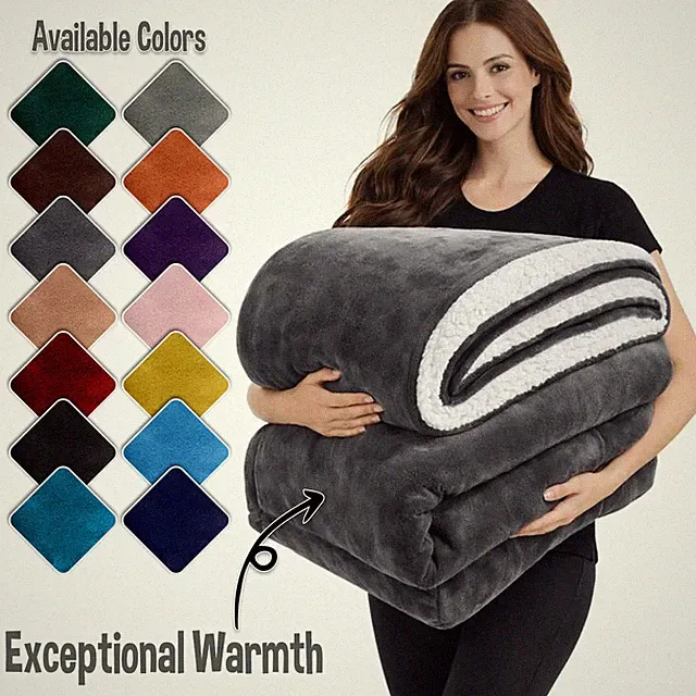 Soft Warm Sherpa Fleece Blanket Throw Twin Queen Reversible Bedding Blankets US