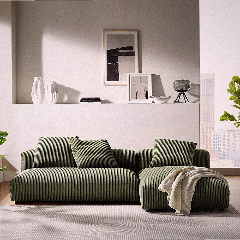 Solace 2-Piece Sectional Sofa With Chaise in Fern