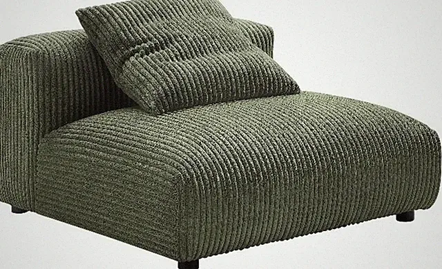 Solace Single Sectional Sofa Chair, Fern