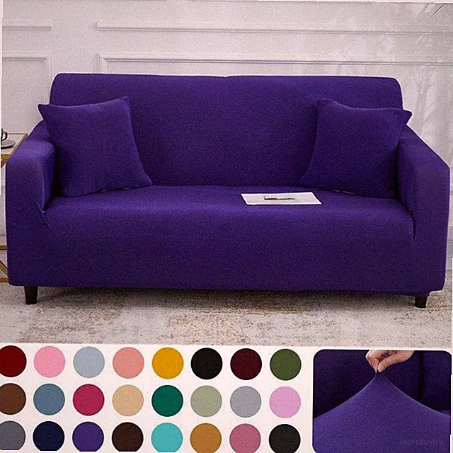 Solid Color Sofa Cover Stretch Couch Covers for Living Room Sectional Corner