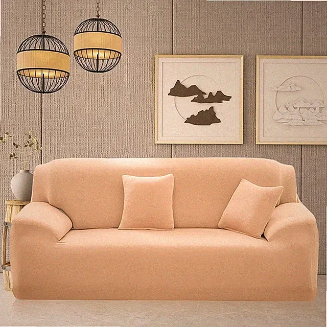 Solid Color Sofa Covers for Living Room Elastic Sofa Cover Corner Couch Cover
