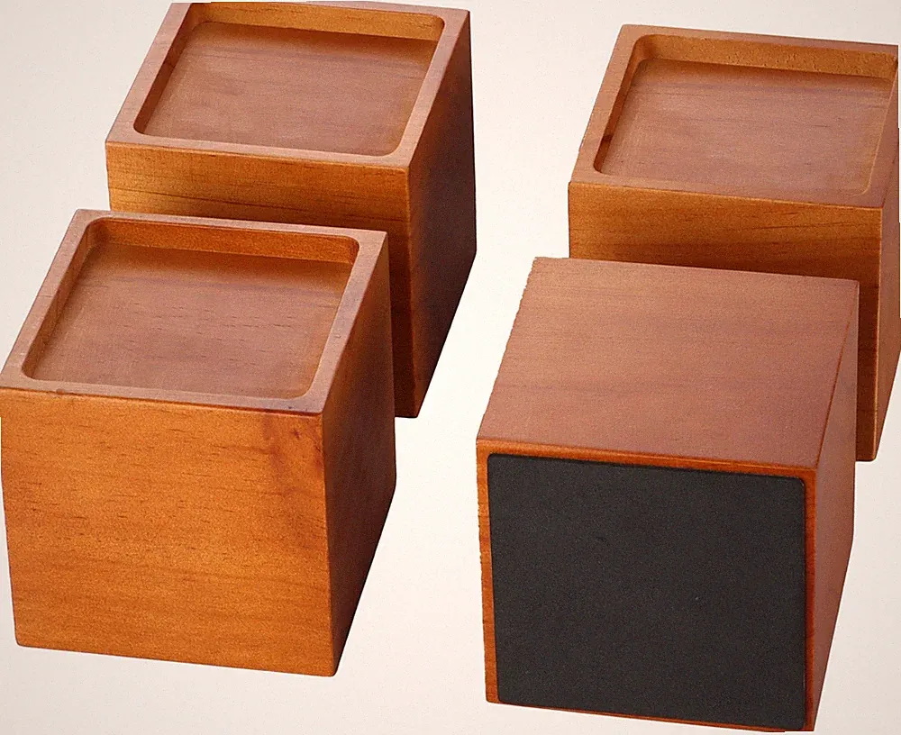 Solid Pine Wood Bed Furniture Risers 4 Inch Heavy Duty 1000 Lbs Capacity
