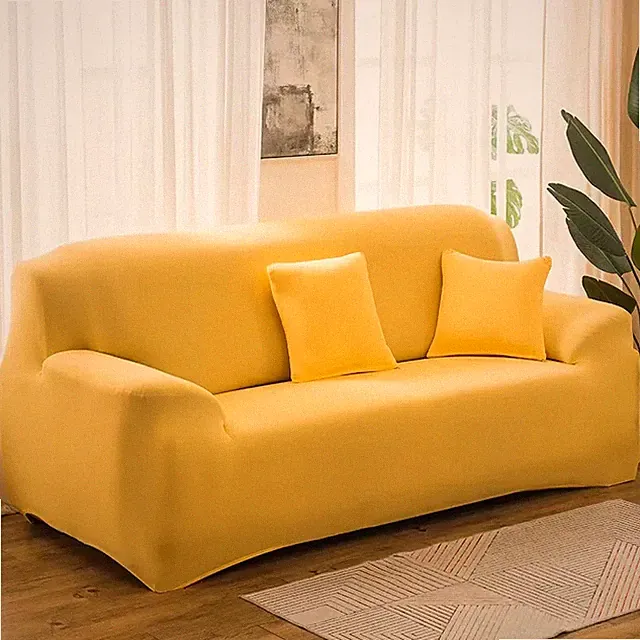 Solid Sofa Cover for Living Room Elastic Sofa Cover Protector L Shaped Corner