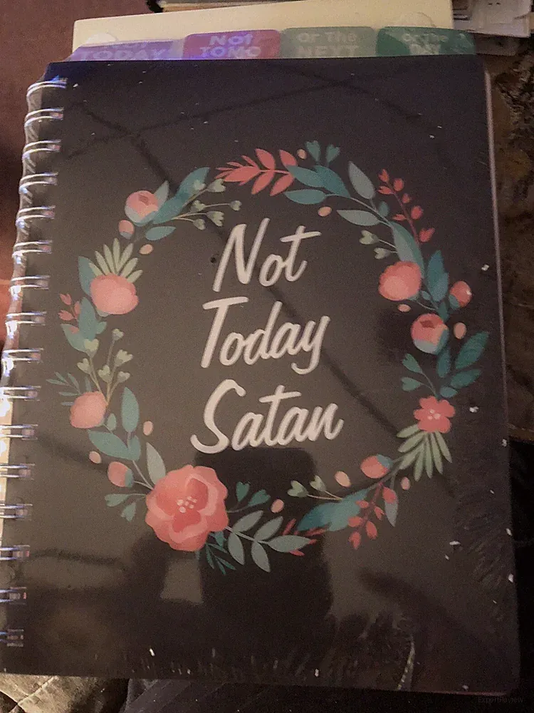 Spiral 4 Section Journal W/ Dividers At Top Not Today Satan