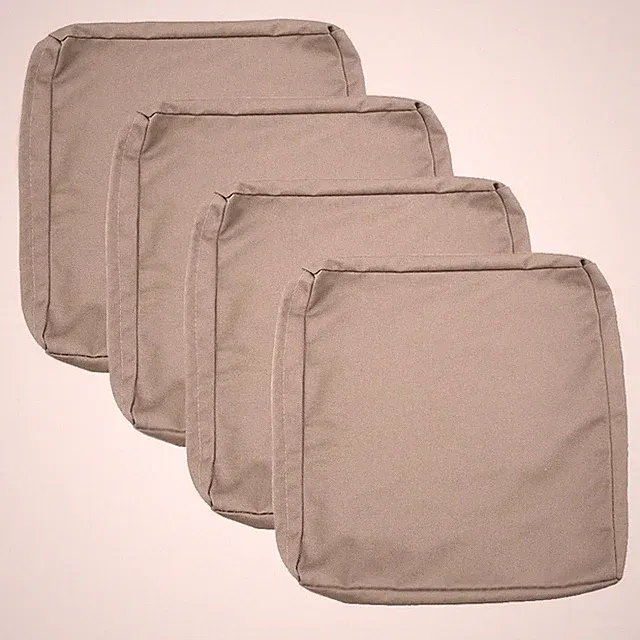 Sqodok Patio Cushion Covers 22x20 inch, 22"x20"x4"-4 PACK-COVER ONLY, Tan
