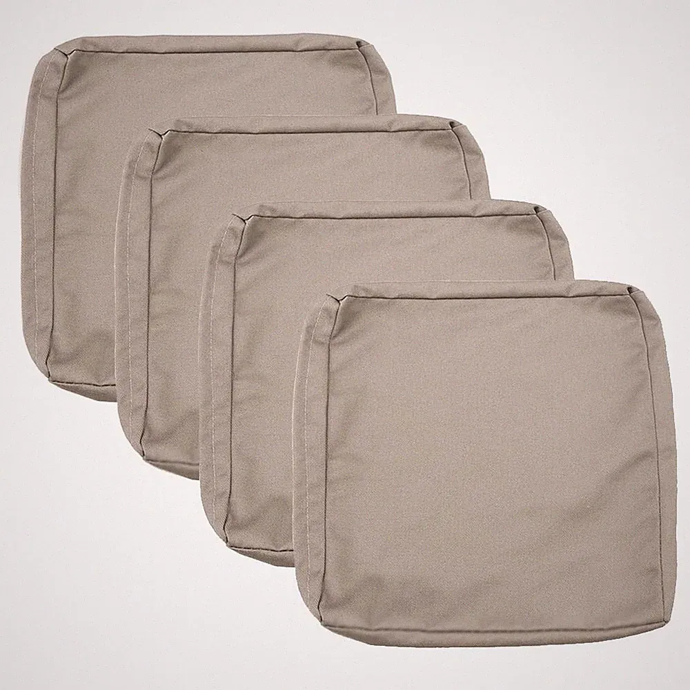 Sqodok Patio Cushion Covers 22x20 inch, 22"x20"x4"-4 PACK-COVER ONLY, Tan