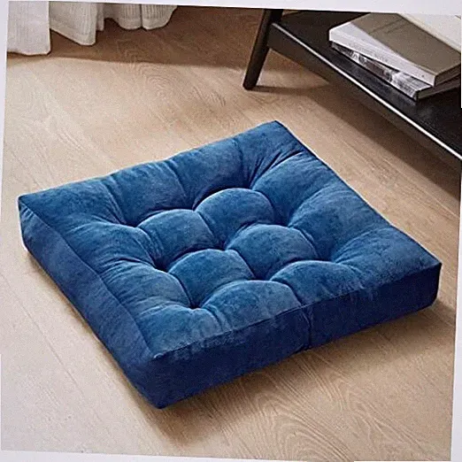 Square Large Pillows Seating for Adults, Tufted 1 Pack Square | Navy | 1 Pack