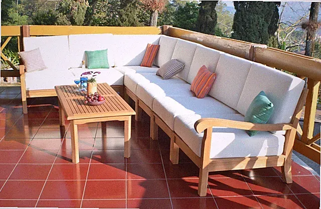 SSNP A-Grade Teak Wood 8pc Outdoor Garden Sectional Sofa Lounge Set