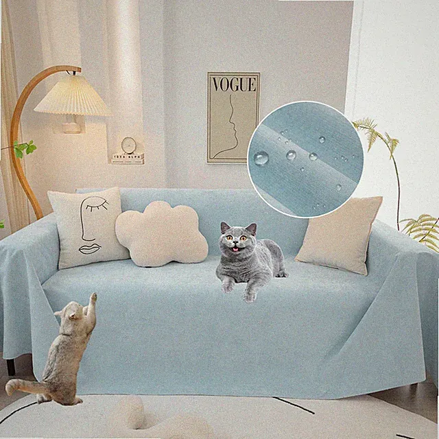 Stacypik Waterproof Sky Blue Loveseat Couch Cover For Sectional Couch Cover For