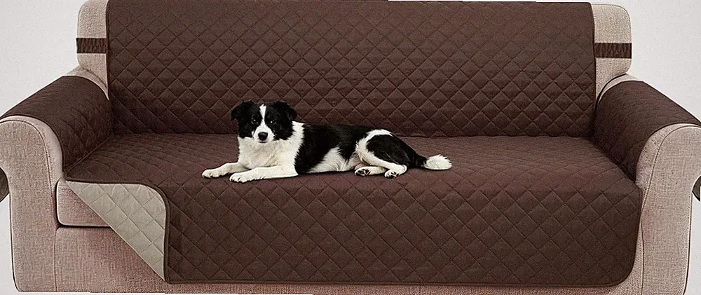 Stain Resistant Reversible Sofa Cover - Large 76''x128'' for Modern Living Rooms
