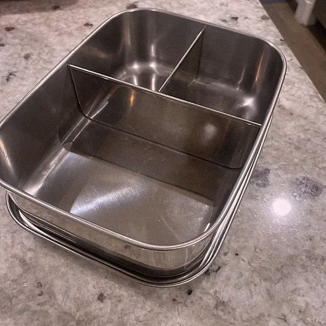 Stainless Steel Bento Lunch Box 1000ML 3 Compartments | Condiment...