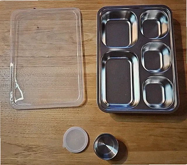 Stainless Steel Divided Plate for Kids Toddler, Non Toxic Portion Control Pla...