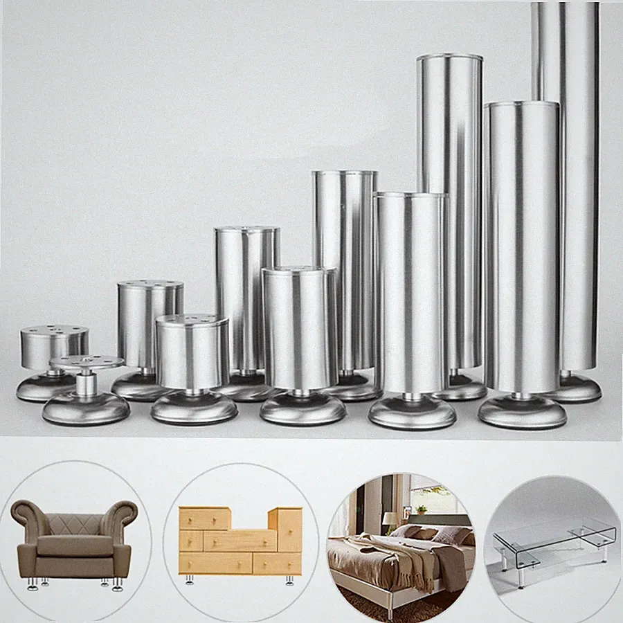 Stainless Steel Feet Plinth Leg Sofa Bed Cupboard Chair Furniture Stand 38~250mm