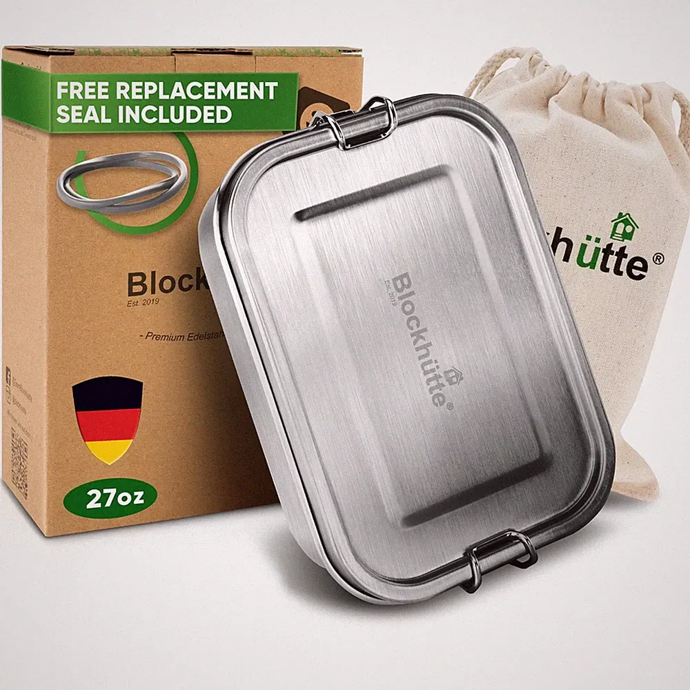 Stainless Steel Lunch Box I 27oz I With Free Sealing I Bento Box 3 Compartments