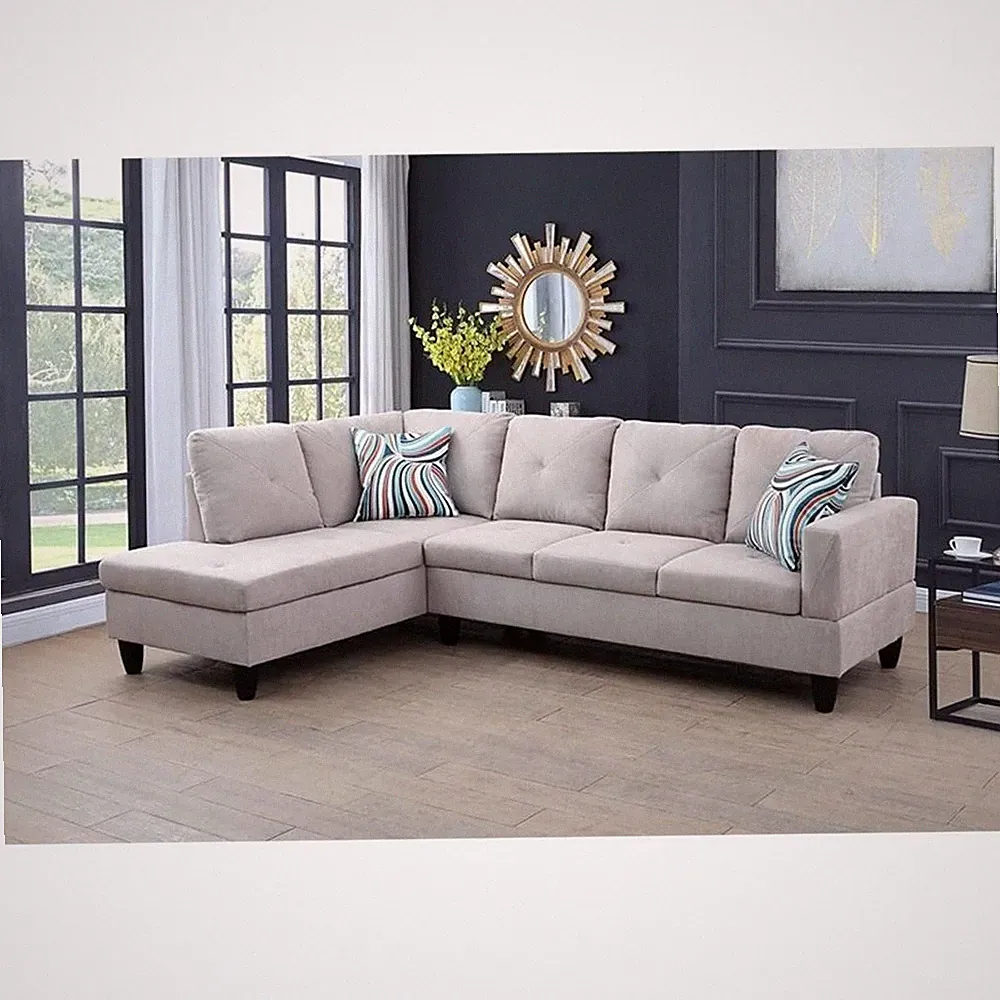 Star Home Living Sofia Sectional Light Gray