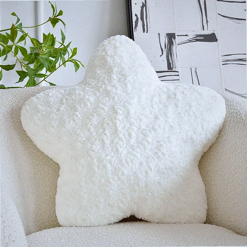 Star Pillow, 14.9" Star Shaped Plush Pillow for Couch Bed Sofa, Cute Decorative