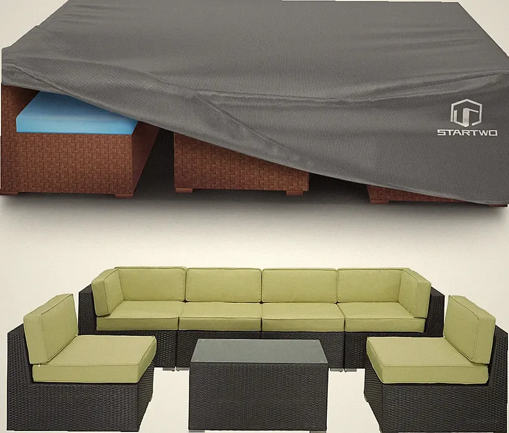 STARTWO Patio Furniture Covers Waterproof, Anti-Uv Tear-Resistant 500D Heavy Dut