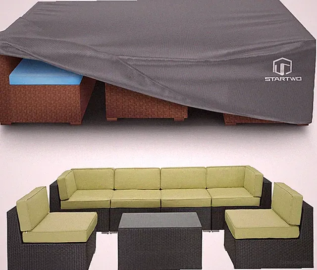 STARTWO Patio Furniture Covers Waterproof, Anti-Uv Tear-Resistant 500D Heavy Dut