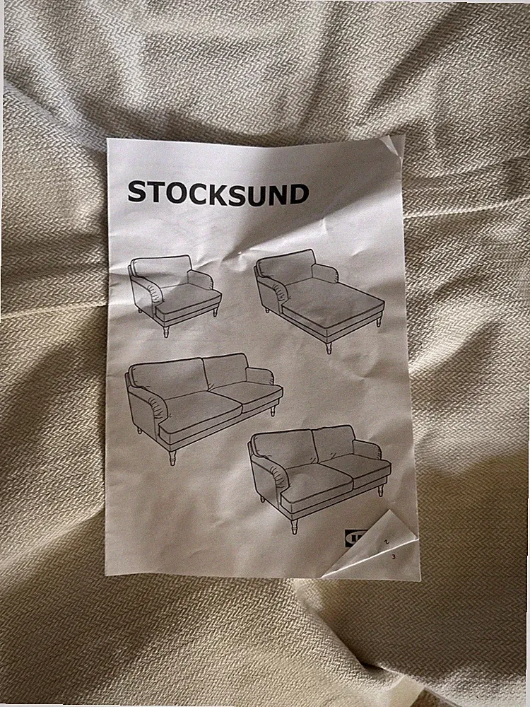 Stocksund loveseat natural slipcover NWOT