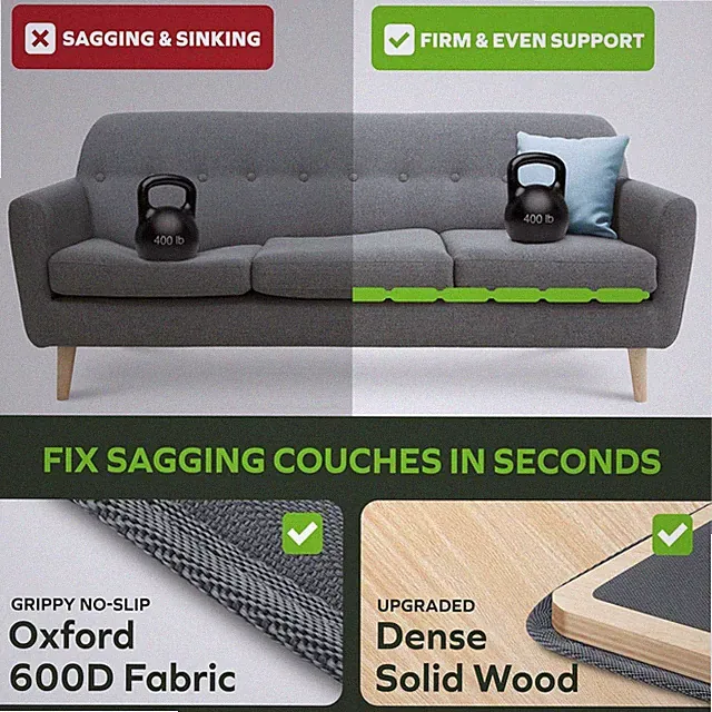 Stop Sinking Into Your Couch - 0.5" Thick Solid Wood