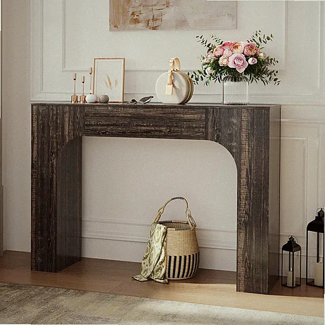🌱Storage Console Table 47in Entryway Table Rectangular Sofa Table Behind Couch
