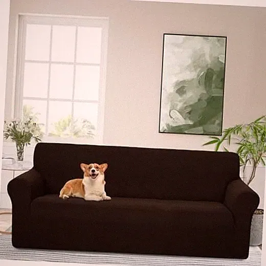 Stretch Couch Covers for Sofa Washable Large Chocolate
