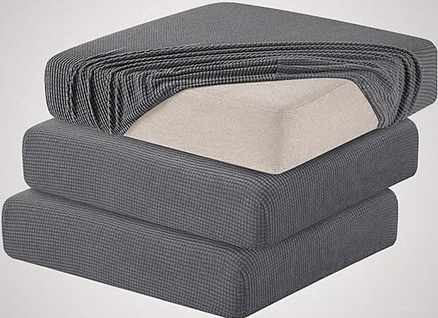 Stretch Individual Couch Cushion Covers, Washable Sofa Seat Slipcovers for Lo...