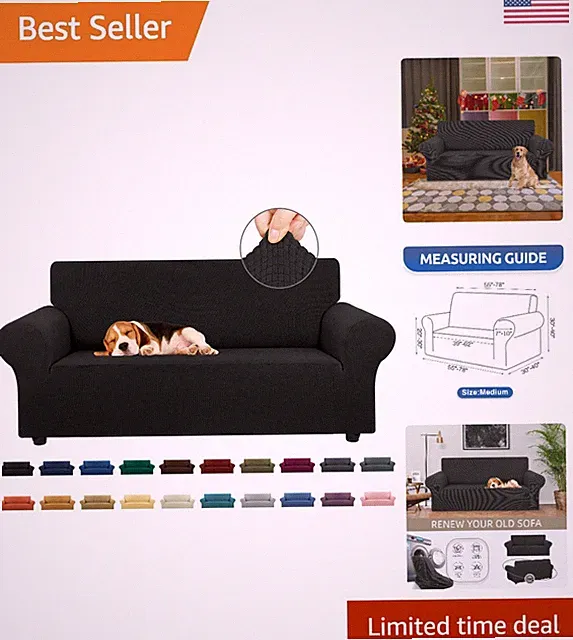 Stretch Jacquard Black Slipcover: Perfect for 2 Cushion Couches & Decor Upgrades