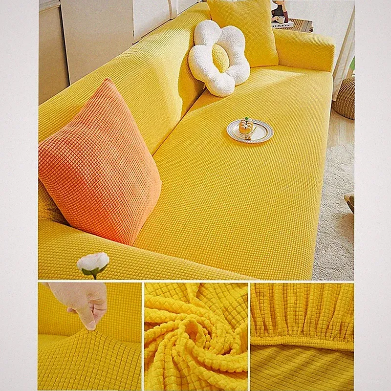Stretch Jacquard Sofa Cover Couch Slipcover Elastic 1-5 Seater L Shape Sectional