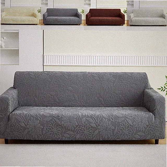 Stretch Jacquard Sofa Slipcover w/ Elastic Bottom Full Coverage for Chair Couch