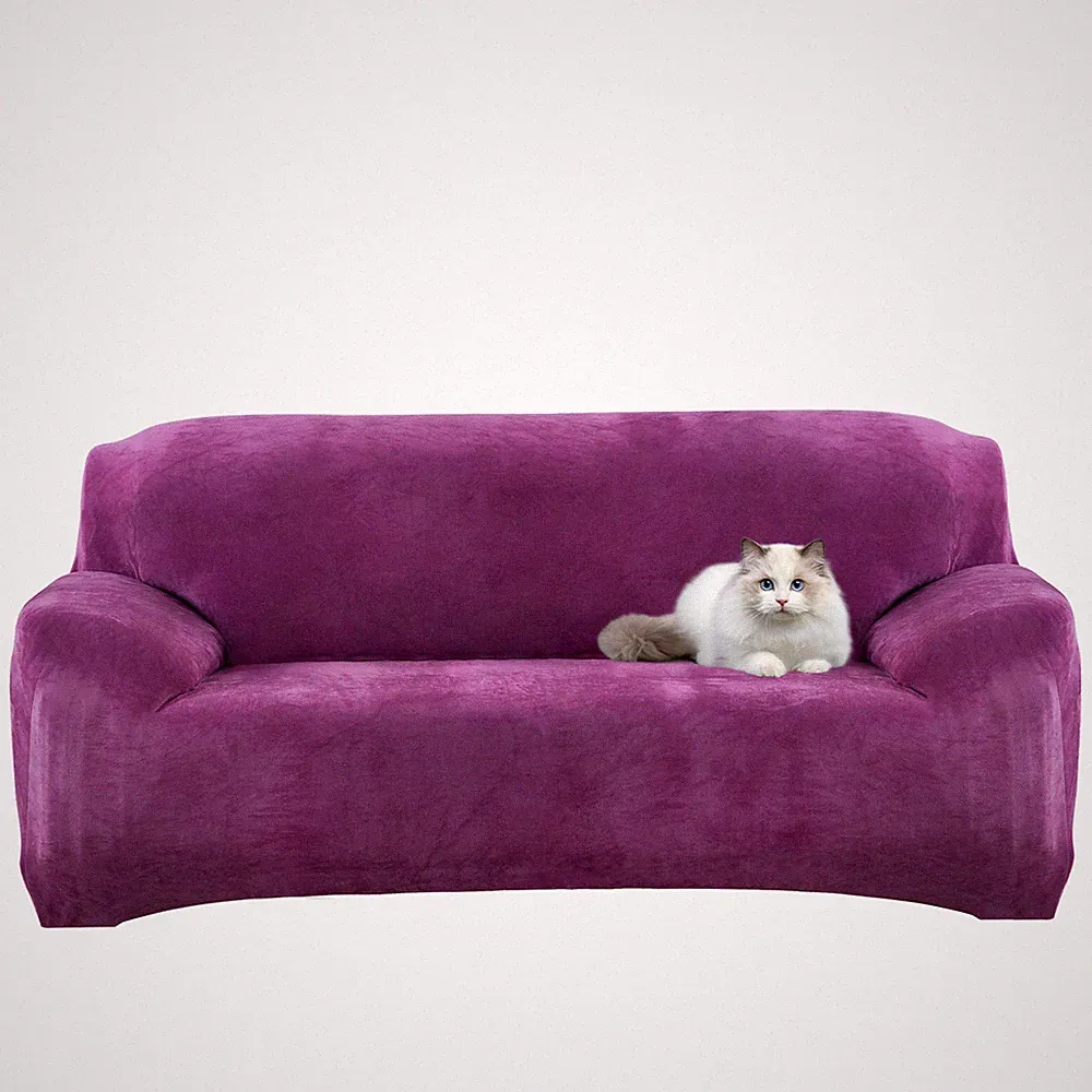 Stretch Plush Sofa Covers 1 2 3 4 Seater Thick Couch Chair Slipcover Protector