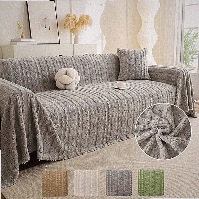 Stretch Plush Thick Sofa Covers 1/2/3 Seater Couch Chair Slipcover Protector