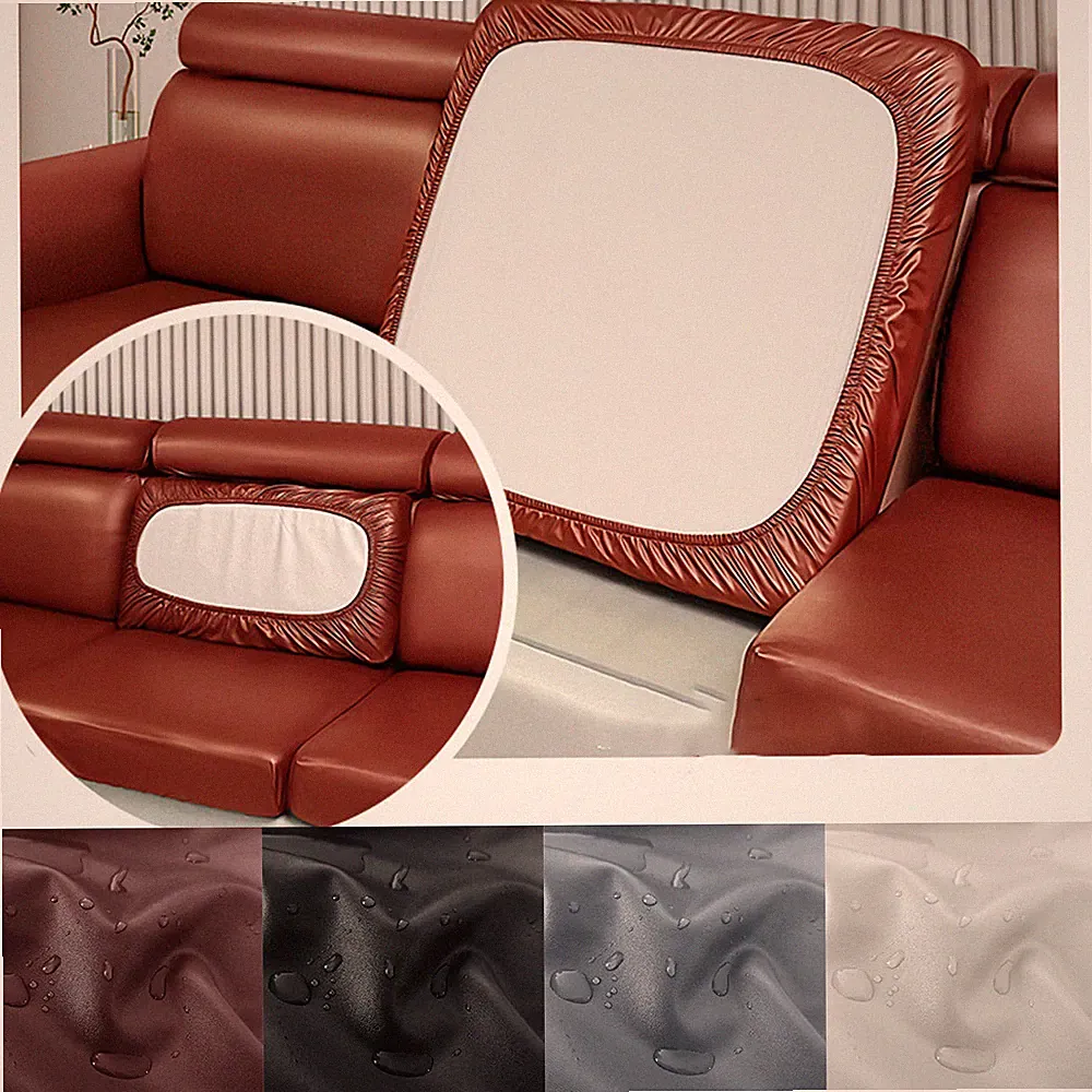 Stretch PU Sofa Covers Cushion Couch Settee Seat Slipcover Sectional Covers