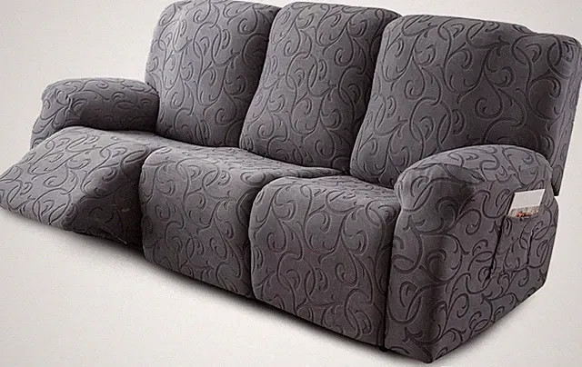 Stretch Recliner Sofa Covers 5-Piece Set, Soft Jacquard Dog Protector