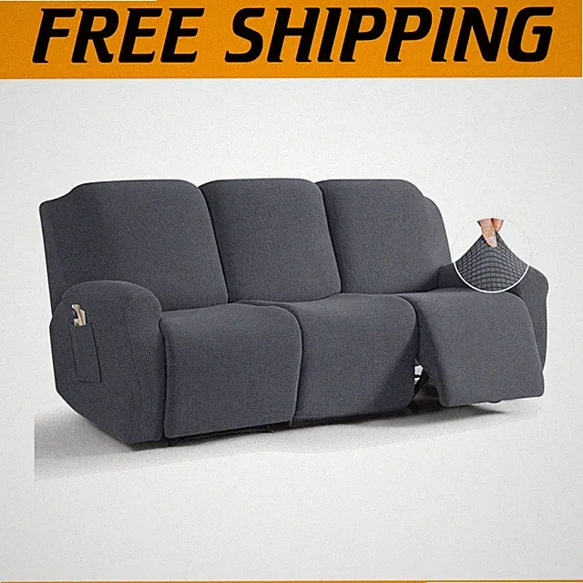 Stretch Recliner Sofa Covers - 8-Piece Set