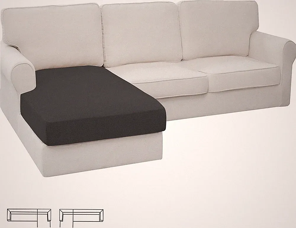 Stretch Sectional Couch Covers 1 Piece Chaise Lounge Slipcover L Shape Separate